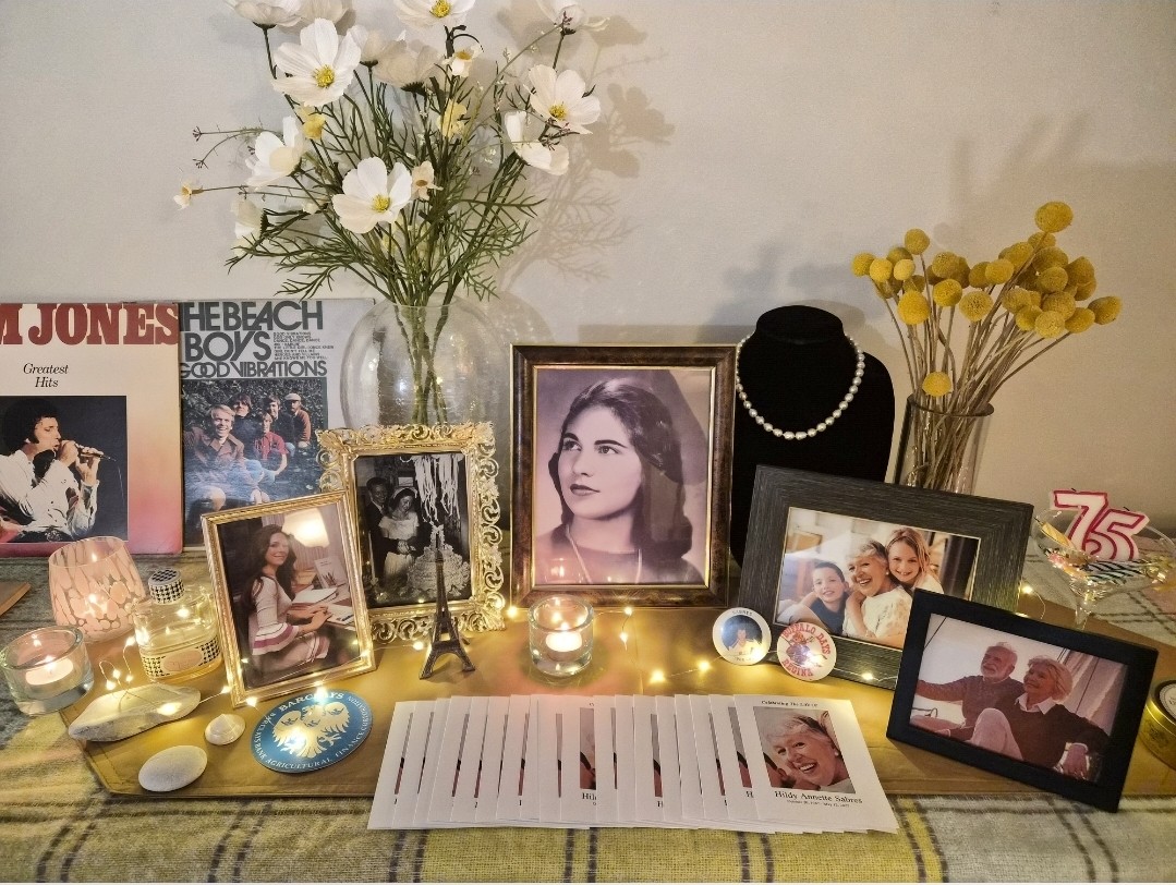 A memory table honouring a loved one's life